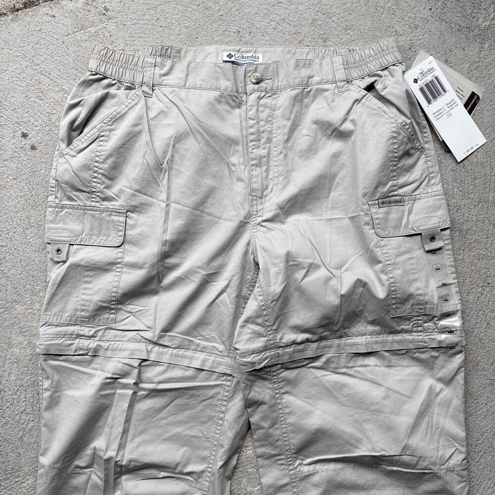 New Columbia Pants Women’s Large L Convertible Cargo Pocket Utility Elkhorn